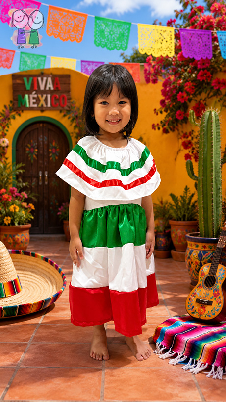 kostum mexico anak